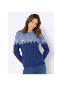 Classic Basics , Norwegerpullover »Langarm-Pullover« , blau , attraktives Norwegermuster