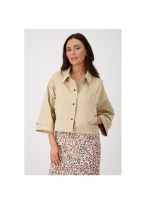 monari, Unisex, Kurzjacke ohne Kapuze mit weiten &Auml;rmeln, beige, 42, Kurze Trenchjacke mit Druckkn&ouml;pfen von monari