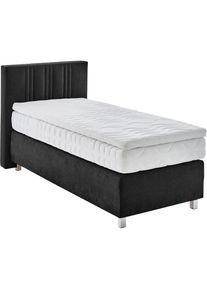 Boxspringbett, wahlweise mit Bettkasten und Topper , schwarz , Westfalia Schlafkomfort