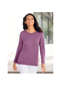 Casual Looks , Rundhalspullover »Rundhals-Pullover« , lila , mit 50% Baumwolle