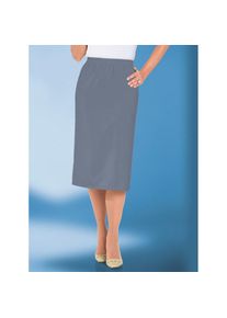 Classic Basics , Bleistiftrock , grau , Rock mit Gehschlitz