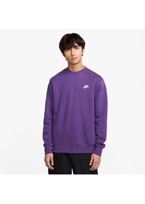 Nike Sportswear , Sweatshirt »CLUB FLEECE CREW« , lila , Das Fleece mit angerauter Innenseite fühlt sich weich und geschmeidig an.