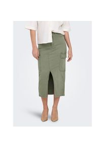 Only , Cargorock »ONLLOLA HW CARGO LONG SLIT SKIR PNT NOOS« , grün , Maxirock von Only