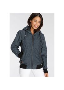 Ragwear , Outdoorjacke »NUGETTKA PRINT O«, mit Kapuze, mit Pünktchen Muster , blau , Vegan, von PETA verifizierte Übergangsjacke NUGETTKA PRINT O...