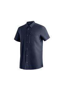 Maier Sports , Damen , Funktionshemd »Magos S/S M« Herren Hemd kurzarm, atmungsaktives Freizeithemd, Taillierter Schnitt , blau , Funktionales...
