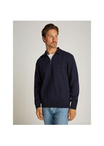 Tommy Hilfiger , Sweatshirt »ESSENTIAL FLEECE 1/4 ZIP« mit Stehkragen , blau , Troyer von Tommy Hilfiger