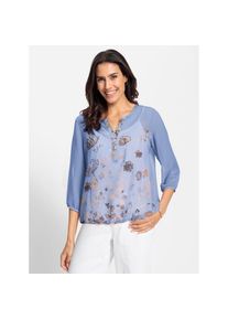 Inspirationen , Chiffonbluse , blau , Chiffon-Qualität