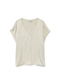 Véro Moda Vero Moda , Blusentop »VMBALIA S/S V-NECK T-SHIRT WVN BTQ GA« , beige , Blusenshirt von Vero Moda