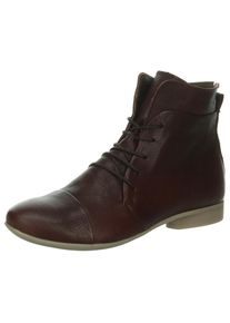 Think! , Schnürstiefelette »GUAD 2«, Komfortschuh, Freizeitschuh im zeitlosen Design , braun , Flache Stiefelette mit Innenreissverschluss
