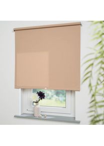 Springrollo »Uni« Lichtschutz freihängend lichtdurchlässig , beige , Liedeco , Obermaterial: 95% Polyester, 5% Metall