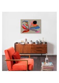 Leinwandbild »Flirt - Grösse 60 x 90 cm«, Natur, (1 St.), Keilrahmenbild mi Echtholzrahmen , bunt , Komar