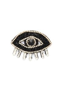 Firetti , Brosche »Schmuck Geschenk Ansteckschmuck Auge, funkelndes Design«, mit Glasstein , schwarz , Funkelnder Ansteckschmuck »Auge« für Damen