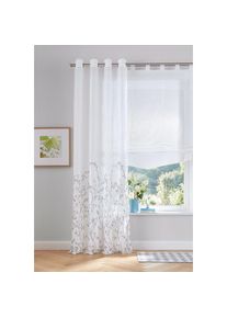 Raffrollo »Yalinga« mit Schlaufen Transparent, Polyester , weiss , my home , Obermaterial: 100% Polyester