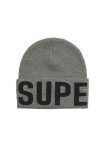 Superdry , Beanie »BRANDED KNITTED BEANIE HAT« , grau