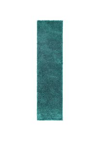 Läufer »Shaggy 30« rechteckig 30 mm Höhe Teppich-Läufer, Brücke, Uni-Farben, besonders weich und kuschelig , blau , my home , Obermaterial: 100%...