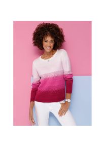 Classic Basics , Damen , Rundhalspullover »Rundhals-Pullover« , rosa , effektvoller Farbverlauf