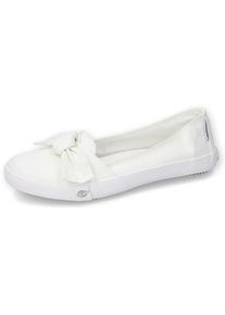 Dockers by Gerli , Sneaker Ballerinas, Freizeitschuh mit auffälliger Schleife , weiss , Sportlicher Ballerina aus Canvas