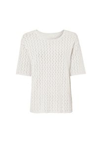 Inspirationen , Rundhalspullover »Ajour-Pullover« , beige , luftiger Ajourstrick
