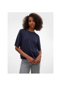 Véro Moda Vero Moda , Kurzarmpullover »VMSILJE 2/4 O-NCK OVERSIZE PULL GA NOOS« , grau , Pullover von Vero Moda mit Halbarm