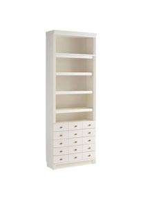 Home Affaire , Bücherregal »Soeren«, aus massiver Kiefer, in 2 Höhen, Tiefe 29 cm, mit 5 Schubkästen , beige , Home Affaire - Idyllisch, gemütlich,...