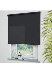 Springrollo &raquo;Uni&laquo; Lichtschutz mit Bohren freih&auml;ngend Rollowelle 36 mm, starke Feder , grau , Liedeco , Obermaterial: 95% Polyester, 4% Metall, 1%...