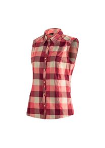 Maier Sports, Unisex, Funktionsbluse &raquo;Sana sleeveless&laquo; &auml;rmellose Unisex Bluse, atmungsaktive Karobluse, rot, 38, Karierte, &auml;rmellose Bluse f&uuml;r Wandern