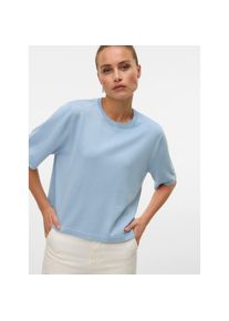Véro Moda Vero Moda , Kurzarmpullover »VMSILJE 2/4 O-NCK OVERSIZE PULL GA NOOS« , blau , Pullover von Vero Moda mit Halbarm