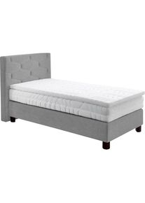 Boxspringbett wahlweise mit Topper , grau , Westfalia Schlafkomfort