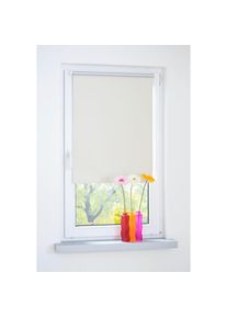 Seitenzugrollo blickdicht energiesparend ohne Bohren , beige , Liedeco , Obermaterial: 100% Polyester