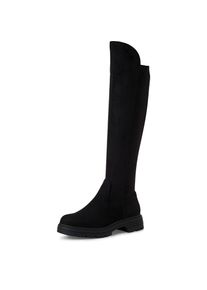 Tamaris , Overkneestiefel, Blockabsatz, Langschaftstiefel, Overkneestiefel, vegane Verarbeitung , schwarz , Trendiger Stiefel mit kurzem...