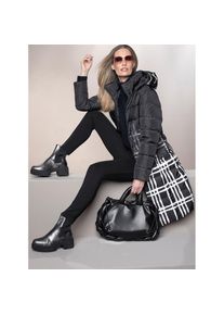 Heine , Steppmantel , schwarz , extravagantes Druckmuster