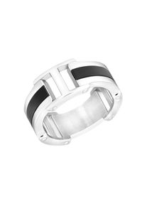 s.Oliver, Unisex, s.Oliver Fingerring &raquo;2035800/-01/-02/-03&laquo;, edelstahlfarben, schwarz, 62, Edelstahl, 10mm, s.Oliver Unisex Ring f&uuml;r stilbewusste 