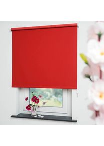 Seitenzugrollo »Uni« verdunkelnd energiesparend mit Bohren , rot , Liedeco , Obermaterial: 100% Polyester