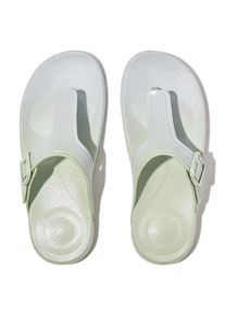 fitflop , Damen , Zehentrenner »IQUSHION IRIDESCENT ADJUSTABLE BUCKLE« , Keilabsatz, Sommerschuh, Schlappen mit verstellbarer Schnalle , bunt ,...