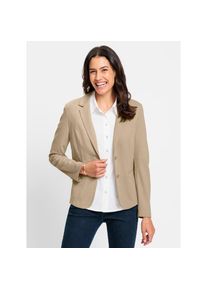 Inspirationen , Jerseyblazer »Jersey-Blazer« , beige , mit Viskose (ECOVERO)