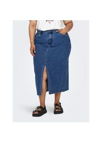 Only CARMAKOMA , Jeansrock »CARSIRI FRONT SLIT SKIRT DNM GUA NOOS« , blau , Jeansrock von Only CARMAKOMA in Midi-Länge