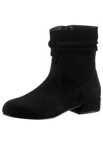Aniston Shoes, Unisex, Aniston SHOES Stiefelette mit gerafftem Schaft - NEUE KOLLEKTION, schwarz, 40, Aus der neuen ANISTON-Schuhkollektion