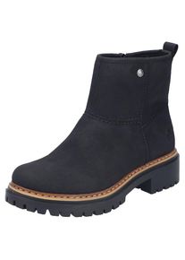Rieker , Winterstiefelette, Winterboots, Ankleboots, Profilsohle, mit Innenreissverschluss , schwarz , Stiefelette mit modischer Profillaufsohle