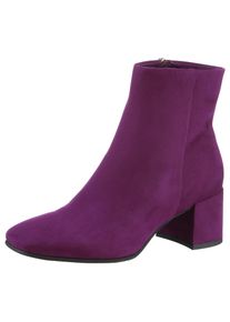 Marco Tozzi , Stiefelette, Blockabsatz, Businessschuh, Ankleboots mit Innenreissverschluss , lila , Eleganter Stiefelette in modischer Karreeform