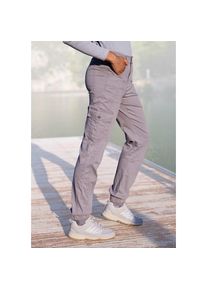 active by Lascana LASCANA ACTIVE , Trekkinghose »Cargo Jeans Optik« Baumwollmix mit Cargo Taschen , grau , Angenehmer weicher Baumwollmix mit Stretch- Anteil