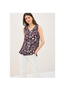 Cecil, Unisex, Blusentop &auml;rmellos, mit V-Ausschnitt und grafischem Muster, mulberry rot, XXL (46), Gemustertes Bluse von Cecil