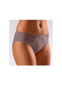 Lascana, Unisex, Lascana Slip mit seitlichen Spitzeneins&auml;tzen, taupe, 56/58, Bequemer Slip mit elegantem Spitzeneinsatz