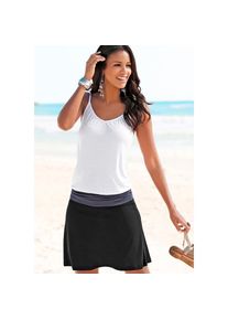 Beach Time Beachtime , Strandkleid aus Viskosejersey mit verstellbaren Trägern, kurzes Sommerkleid , schwarz , Lässig sitzendes Strandkleid