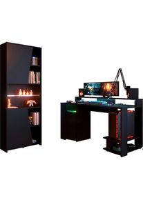 Jugendzimmer-Set »Gaming - Set«, (2 tlg.), Gaming-Set , schwarz , Parisot