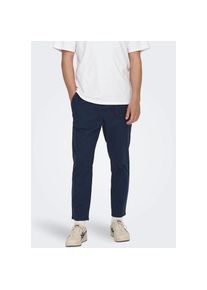 Only & Sons ONLY & SONS , Stoffhose »ONSLINUS CROP 0007 COT LIN PNT NOOS« mit Leinen , blau , Hose von Only & Sons