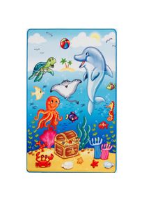 Böing Carpet Kinderteppich »Lovely Kids« rechteckig 2 mm Höhe Motiv Tiere im Meer, Kinderzimmer , bunt , Böing Carpet , Obermaterial: 100% Polyester