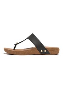 fitflop , Zehentrenner »IQUSHION LEATHER TOE-POST SANDALS«, Sommerschuh mit iQushion-Technologie für langen Tragekomfort , schwarz , Schicker...