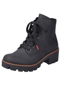 Rieker , Schnürstiefelette, Schnürboots, Outdoorstiefelette mit robuster Profilsohle , schwarz , Klassische Stiefelette mit Reissverschluss und...