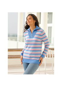Casual Looks , Troyer »Troyer-Pullover« , blau , mit 50% Baumwolle