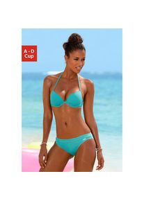 Buffalo, Unisex, Push-Up-Bikini-Top &raquo;Happy&laquo; in mehreren Trendfarben, t&uuml;rkis, 38, Cup B, Wattierte Cups
